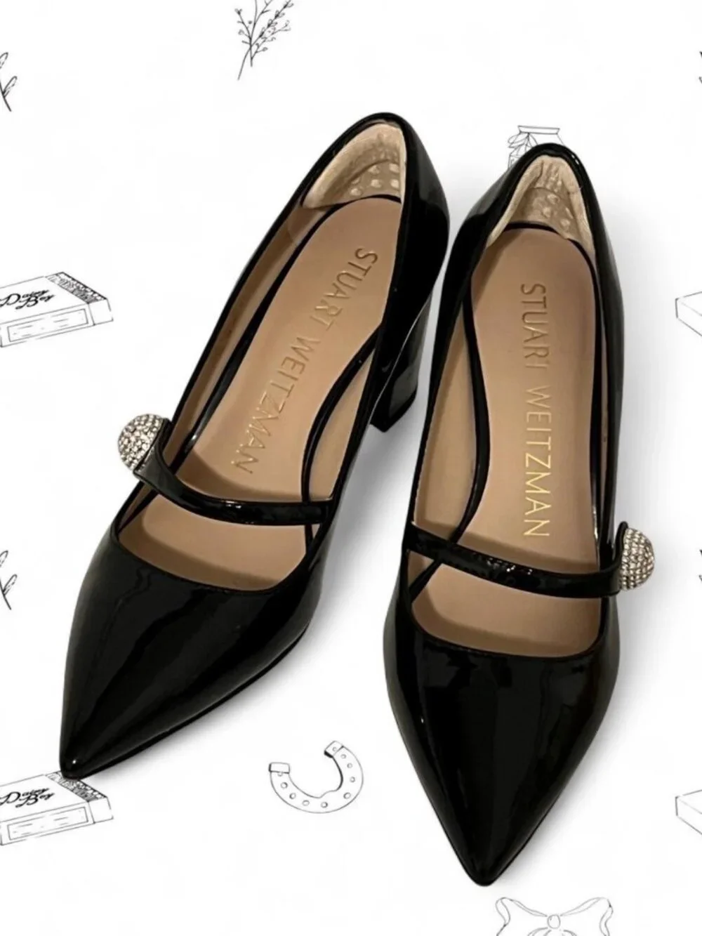 Stuart Weitzman Babette 85 Mary Jane Pumps SZ 37